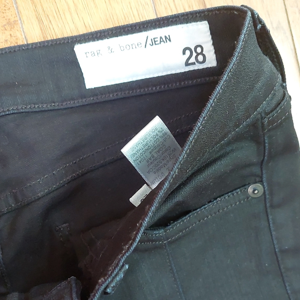 Rag & Bone Women Black Skinny High-waist Lite Jeans Sz 28 Excellente
